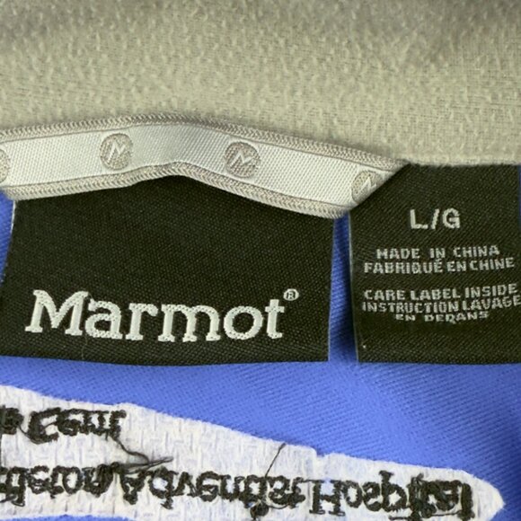 Marmot Women’s L Softshell Blue Full‑Zip Jacket Fleece Lined Hiking Layer (FLAW) - Picture 12 of 15